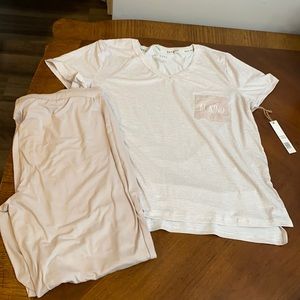 Rae Dunn Hilo Hem Top & Jogger set SzL